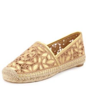 Tory Burch Rhea Metallic Espadrilles